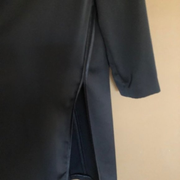 TOPSHOP BLACK LIGHTWEIGHT DUSTER MIDI COAT US 10 - Picture 4 of 5